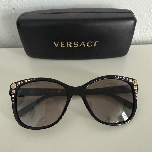 Versace Accessories - Versace Black Stud Sunglasses